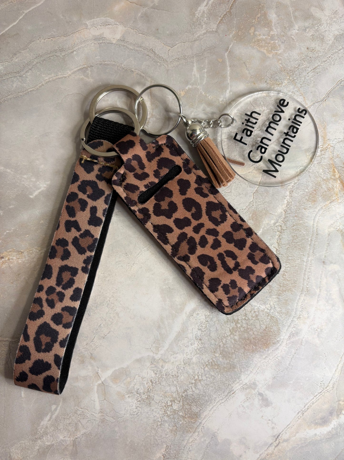 Leopard Print Keychain
