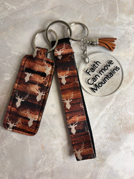 Deer Print Keychain