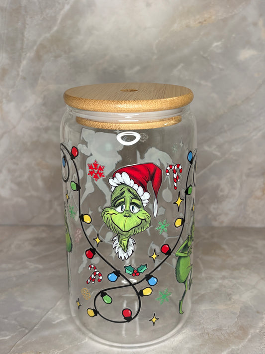 Grinchmas Glass Cup