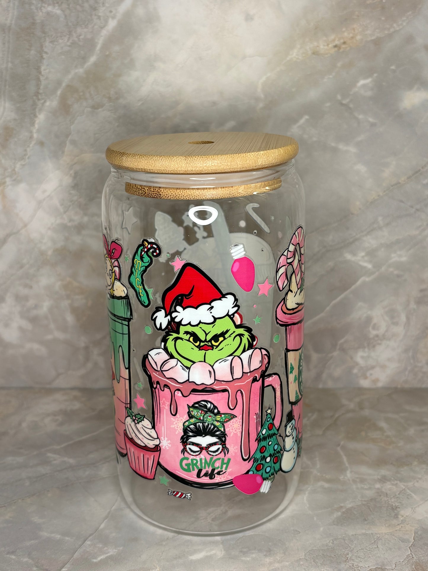 Grinchmas Glass Cup