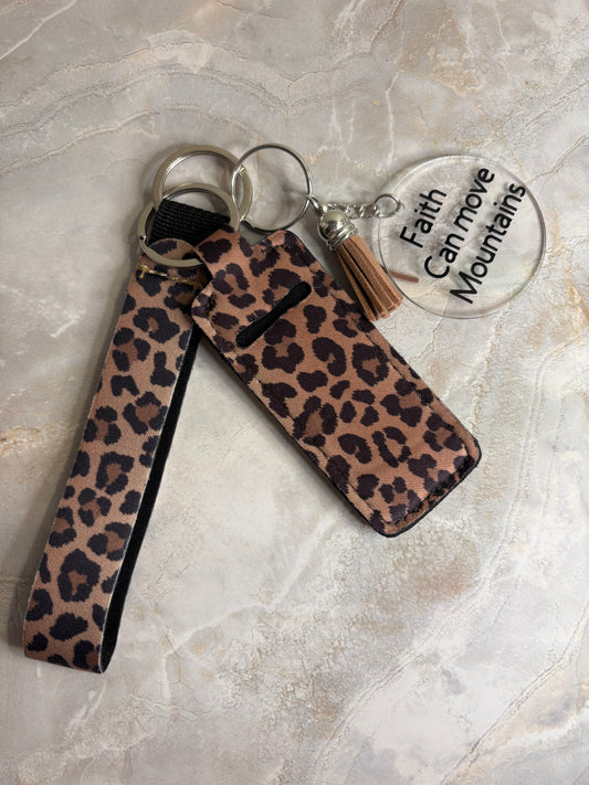 Leopard Print Keychain