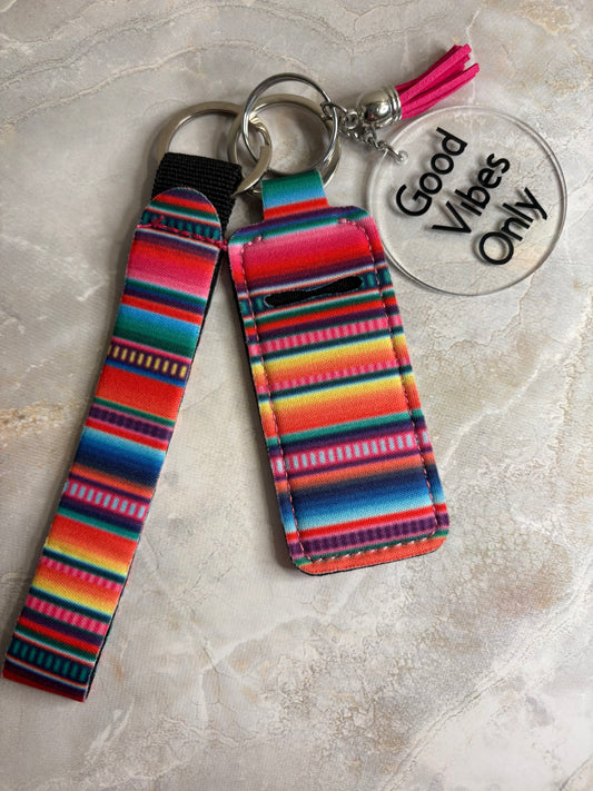Colorful Striped Keychain