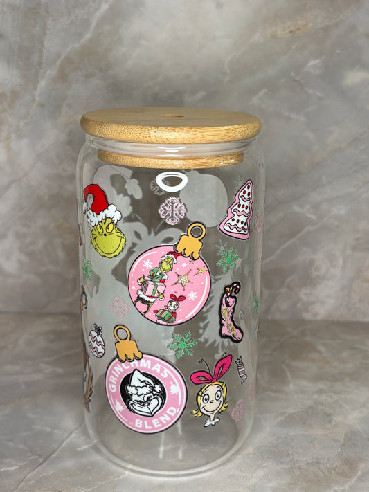 Grinchmas Glass Cup